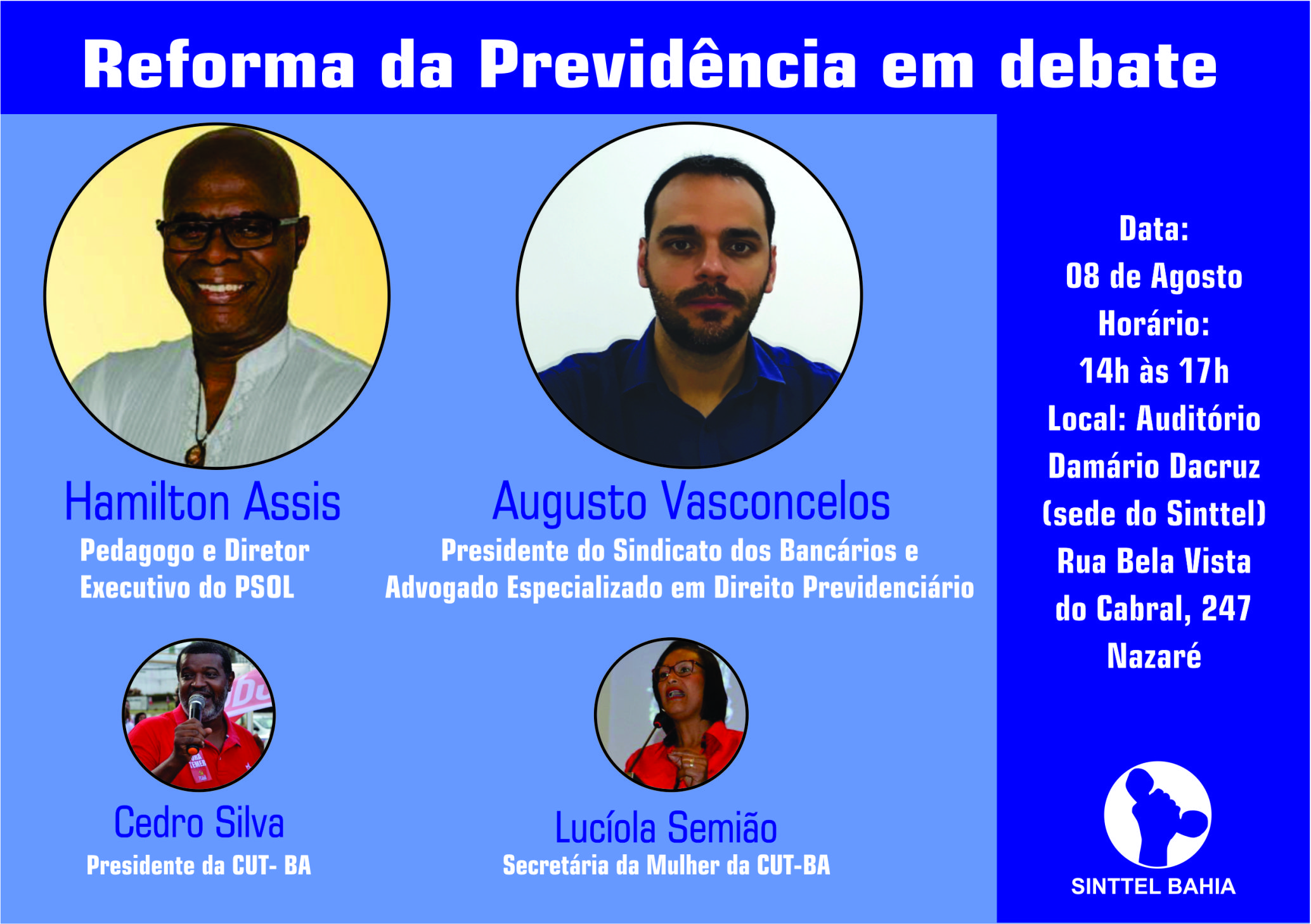 Debate sobre Reforma da PrevidÃªncia serÃ¡ realizado pelo Sinttel